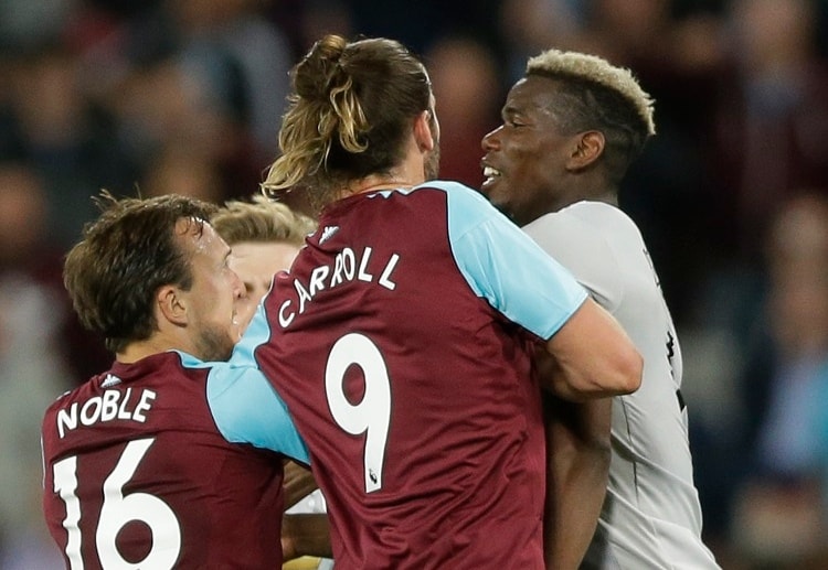 Các trang web cá cược nóng lên sau màn chạm trán của Mark Noble và Paul Pogba