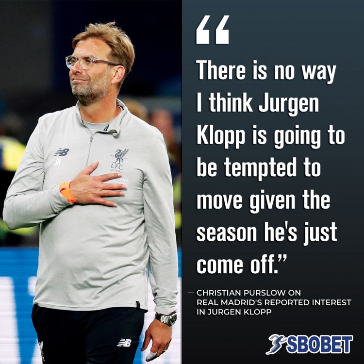 Jurgen Klopp is yet to join football betting giants Real Madrid 