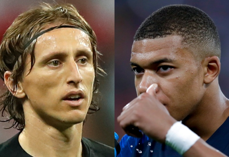 ลูก้า โมดริช (เรอัล มาดริด) จาก โครเอเชีย คีเลียน เอ็มบัปเป้ (เปแอชเช) จาก ฝรั่งเศส