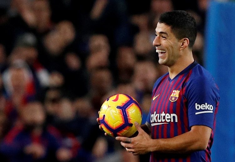 La Liga: Luis Suarez wins himself a match ball after scoring a hat-trick during their 5-1 victory against Real Madrid