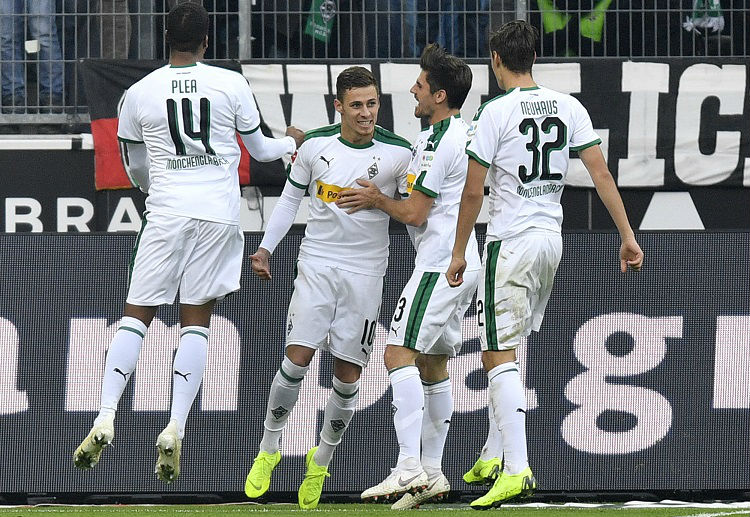 Thorgan Hazard opened the scoring during the Bundesliga match against Fortuna Duesseldorf