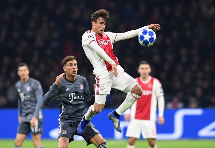 Nicolas Tagliafico hits a last-minute equaliser for Ajax in recent Champions League battle with Bayern Munich