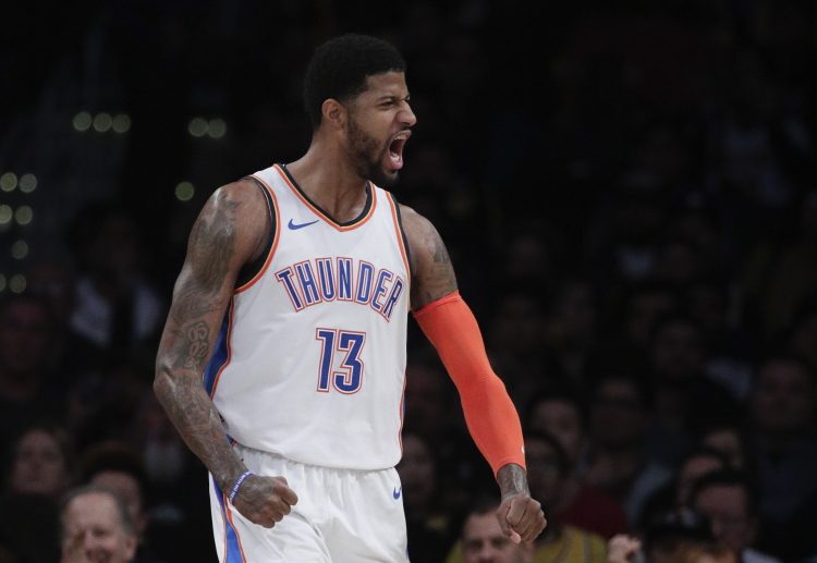 NBA 2018/19: Ngôi sao Paul George bên phía OKC Thunder có một trận thi đấu xuất sắc với 37 điểm ghi được