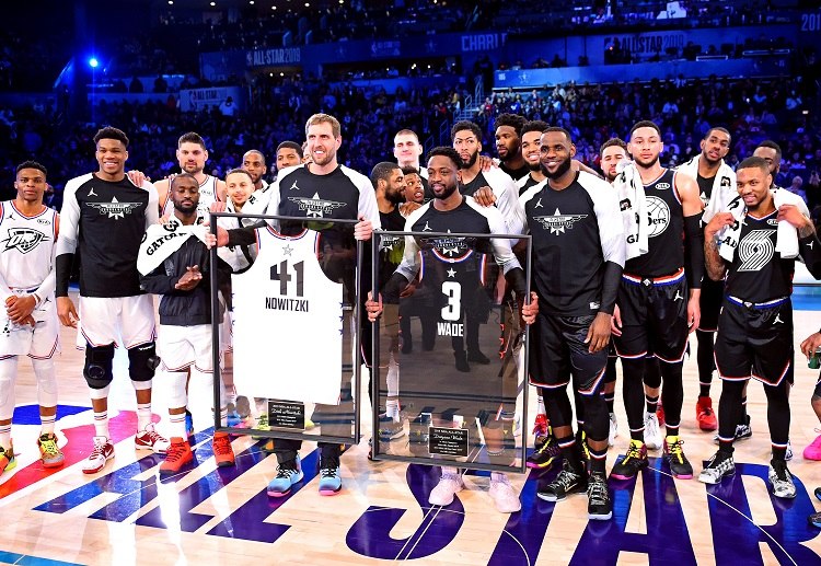 NBA All-Star 2019: The NBA honoured Dirk Nowitzki and Dwyane Wade during a ceremony before the start of the 4th quarter