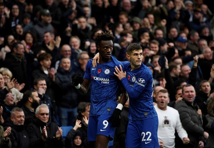 Young Chelsea striker Tammy Abraham scores the opener against Crystal Palace