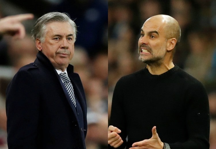 Carlo Ancelotti and Pep Guardiola will face for the first time as managers in the Premier League