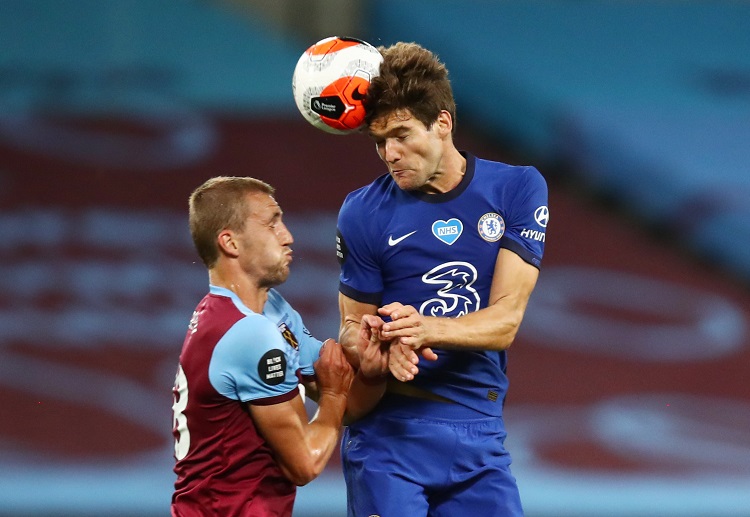 英超 切尔西 的马科斯·阿隆索在行动