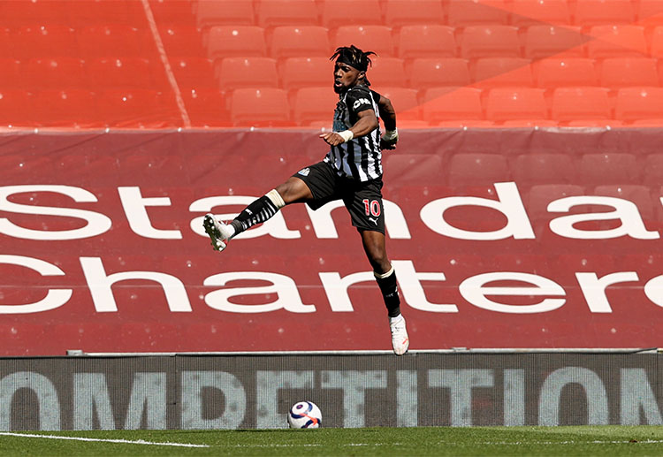 Allan Saint-Maximin has scored 3 goals in 21 Premier League games for Newcastle United this season