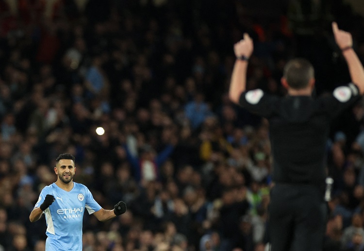 Manchester City's Riyad Mahrez eyes an FA Cup win against Southampton