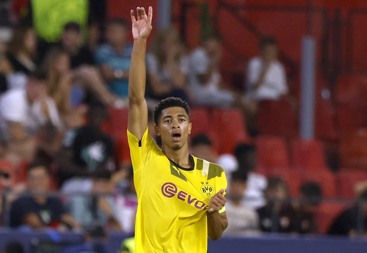 Midfielder Jude Bellingham in action during the match of Borussia Dortmund in the Bundesliga