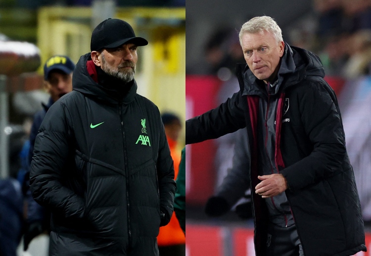 Jurgen Klopp and David Moyes will battle in the EFL Cup quarter-finals with their respective teams