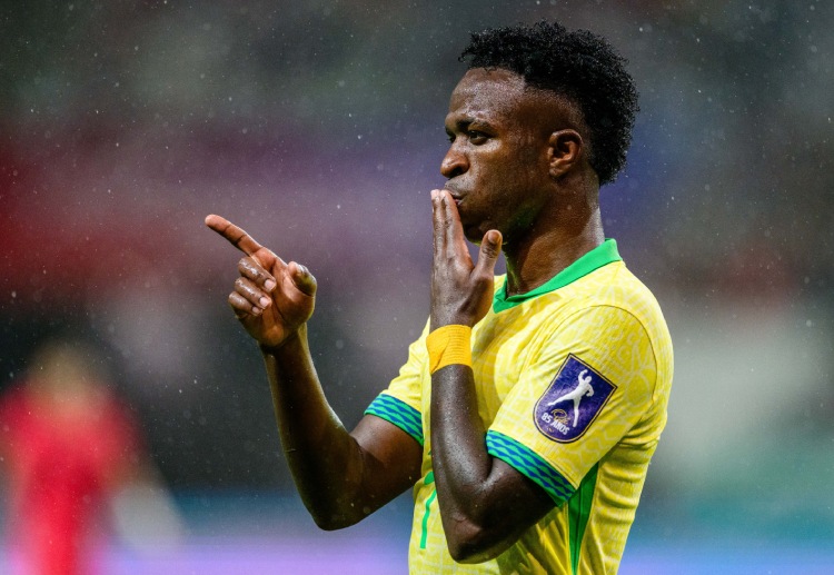 友谊赛 维尼修斯以一记精彩的个人进球，为巴西队锁定了比赛的胜局，打入第五球。