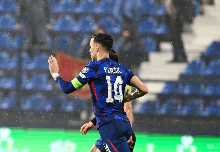 Ivan Perisic prepares with Croatia ahead of their international friendly against Brazil