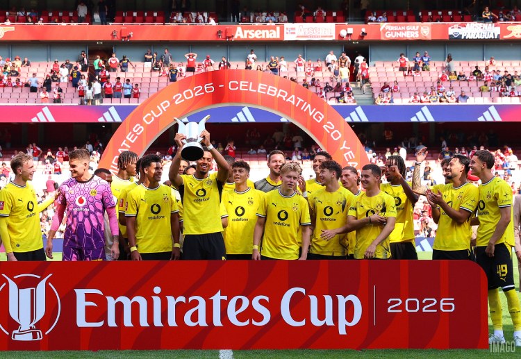 Borussia Dortmund lift their first-ever Emirates Cup trophy